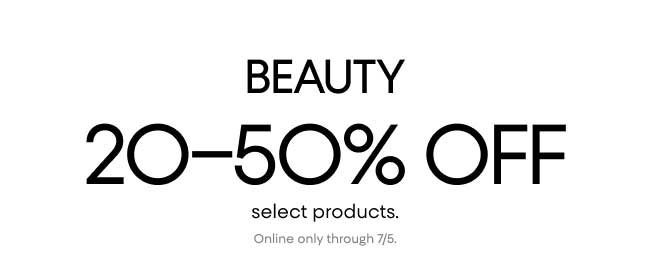 Beauty 20-50% off