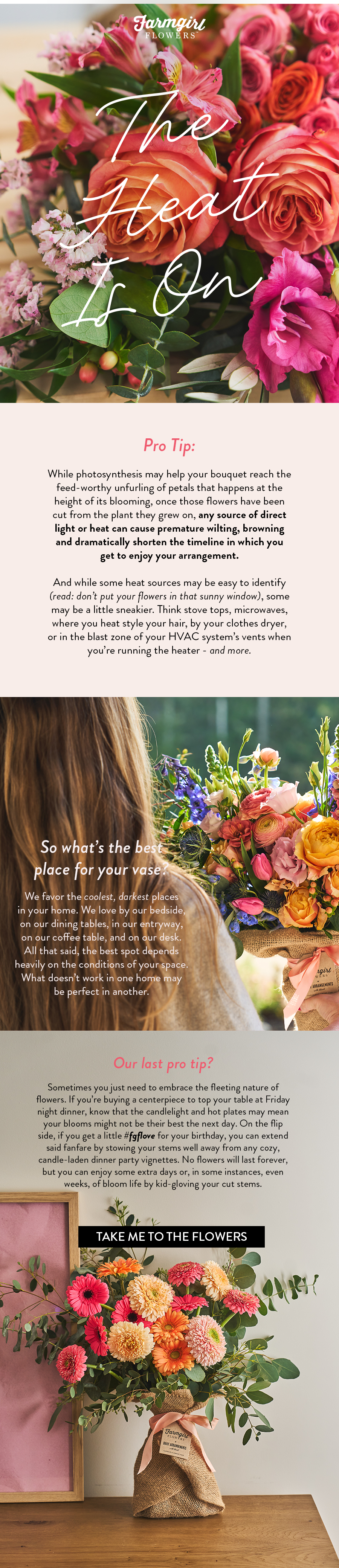 Farmgirl Flowers bouquets featured in a care guide to keep your flowers fresh for longer.