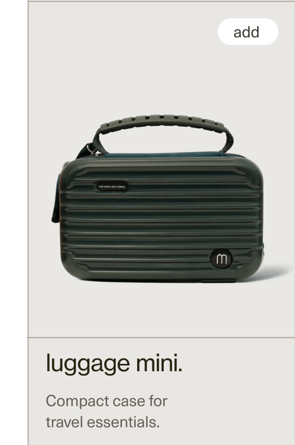 luggage mini. | Compact case for travel essentials.