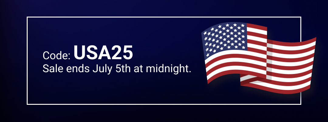 USE CODE USA25 AT CHECKOUT - VALID ONLY TILL JULY 5TH