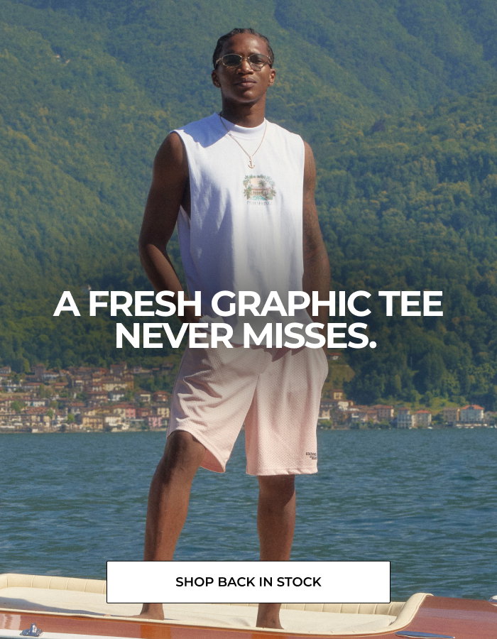 A FRESH GRAPHIC TEE NEVER MISSES
