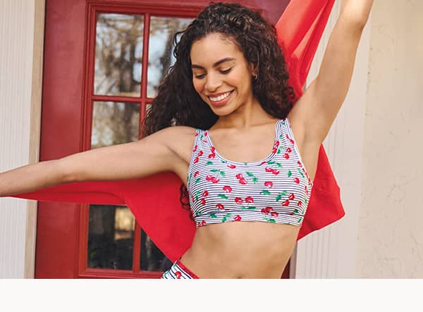 women's bra image on model