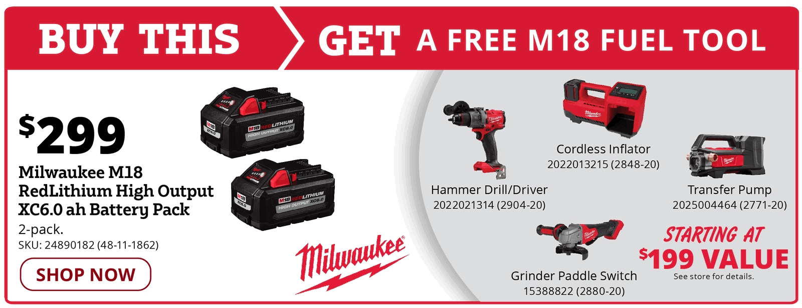 Buy This Get This Milwaukee