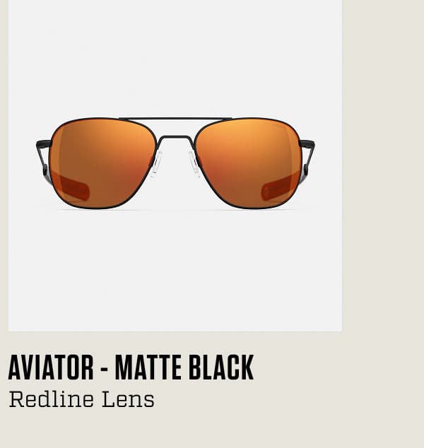 Aviator - Matte Black & Redline