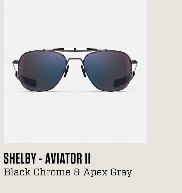Randolph x Shelby - Aviator II - Black Chrome & Apex Gray