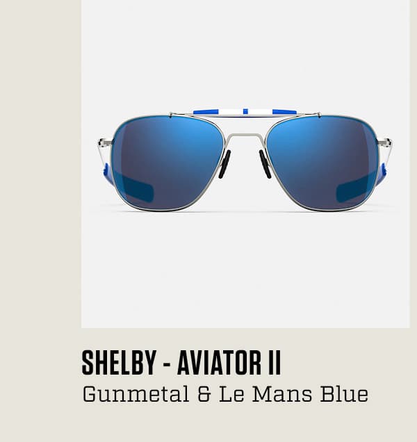 Randolph x Shelby - Aviator II - Gunmetal & Le Mans Blue