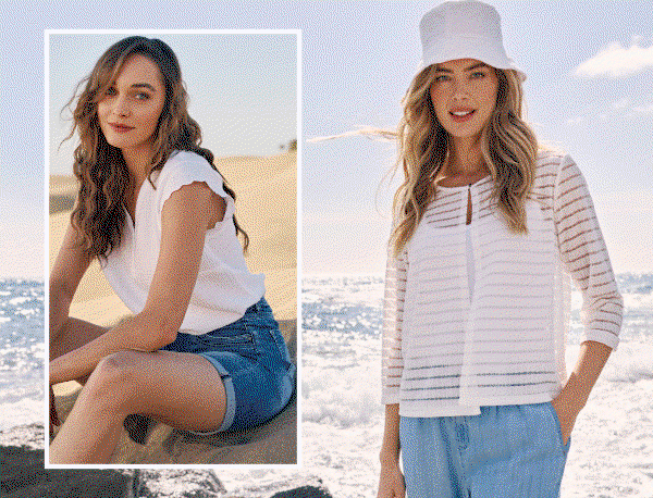 Shirtjacke, transparenter Streifen