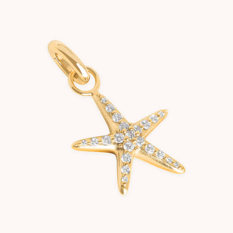 Starfish Clip Charm in Gold