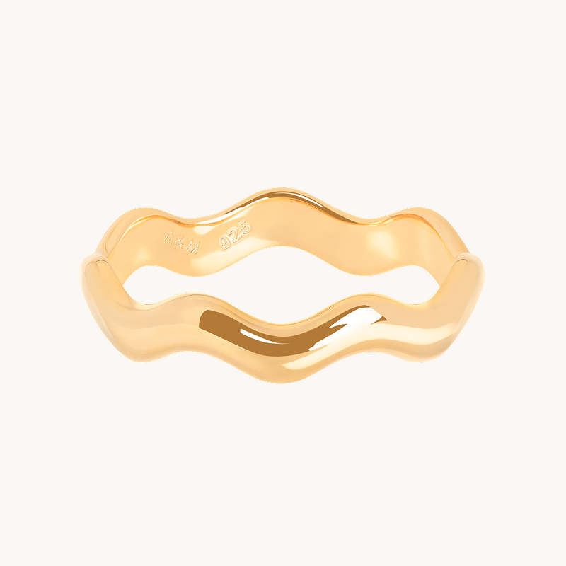 Scalloped Band Ring in Gold