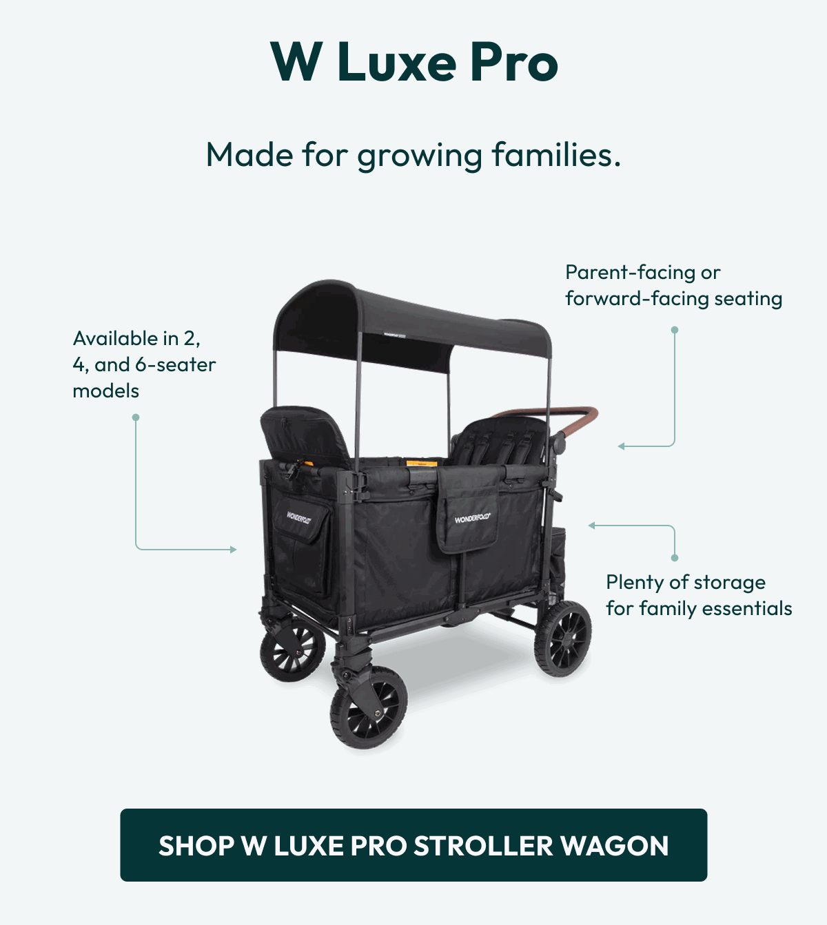 W Luxe Pro Made for growing families. | Shop W Luxe Pro Stroller Wagon