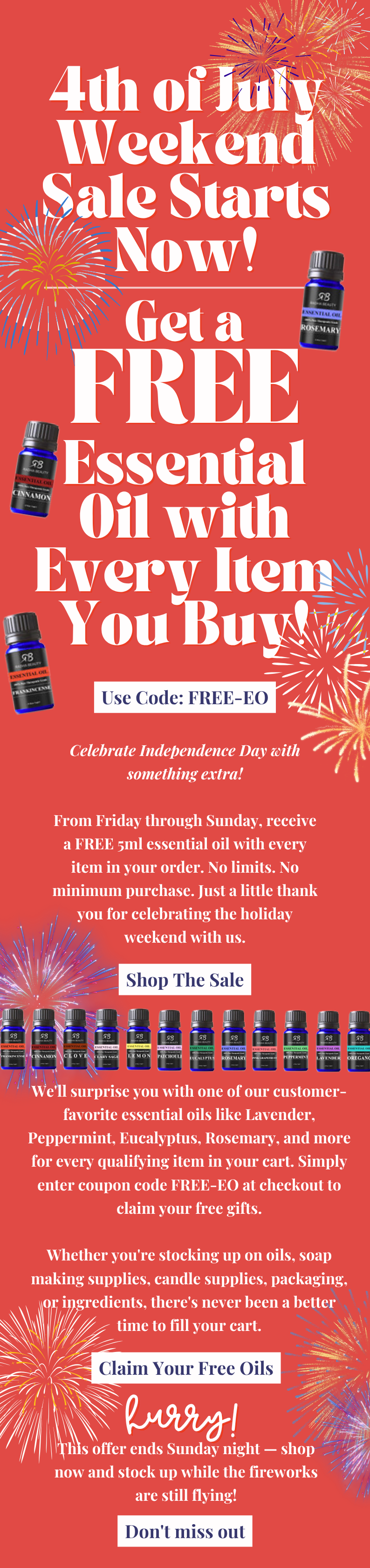 Get a Free Essential Oil with Every Item You Buy