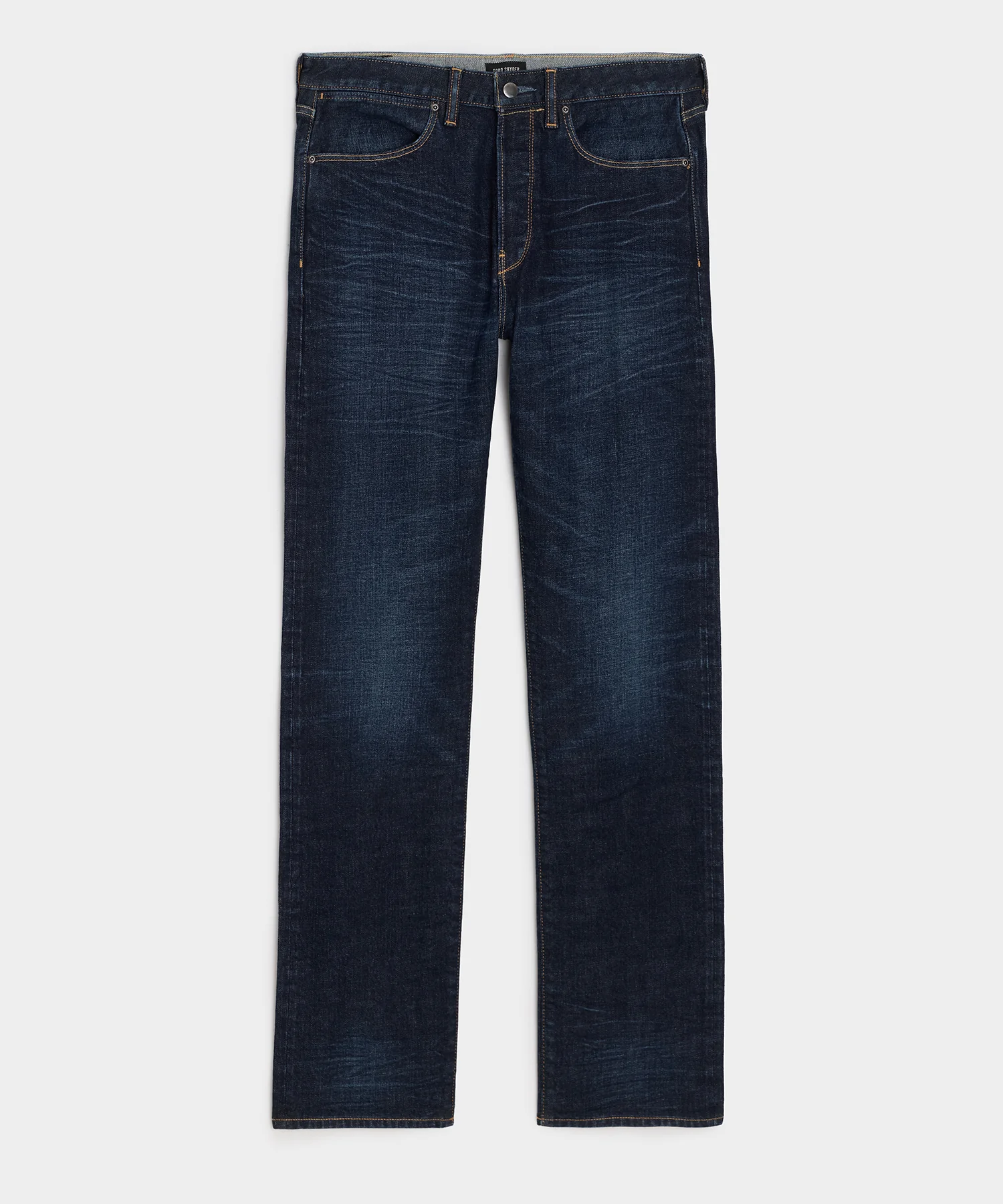 Image of Straight Japanese Selvedge Stretch Jean in Worn Indigo