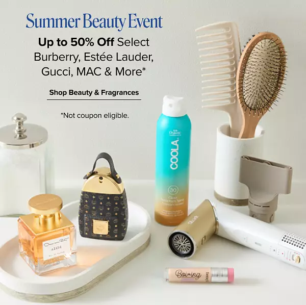 Summer beauty event. Up to 50% off select Burberry, Estee Lauder, Gucci, MAC and more. Shop beauty and fragrances. Disclaimer, Not coupon eligible.