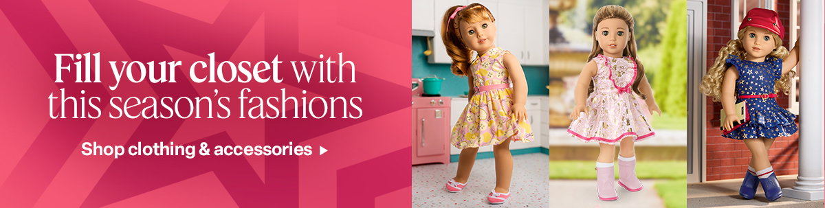 Fill your closet with this season’s fashions. Shop clothing & accessories