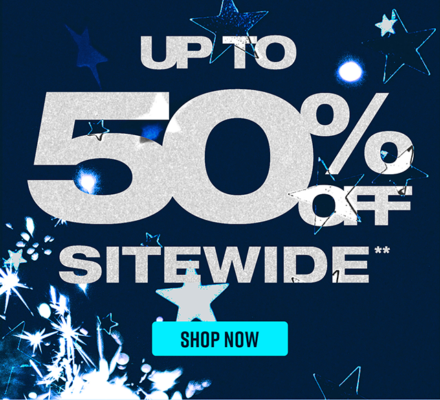 Up to 50 percent off sitewide. Exclusions apply. Shop now