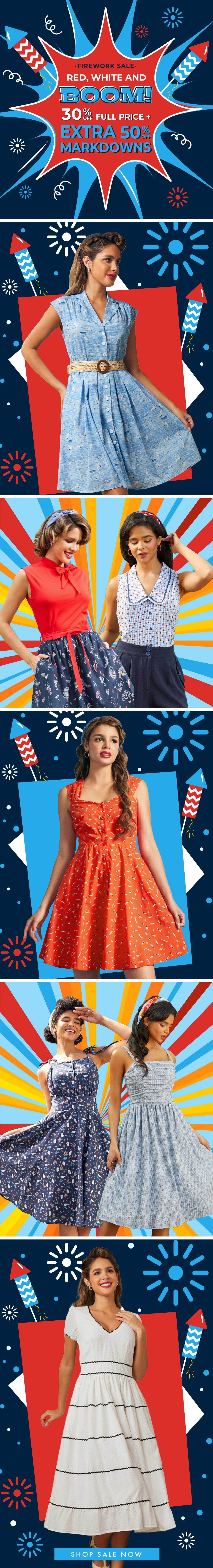 Firework Sale 30% off Full Price + Extra 50% off Markdowns