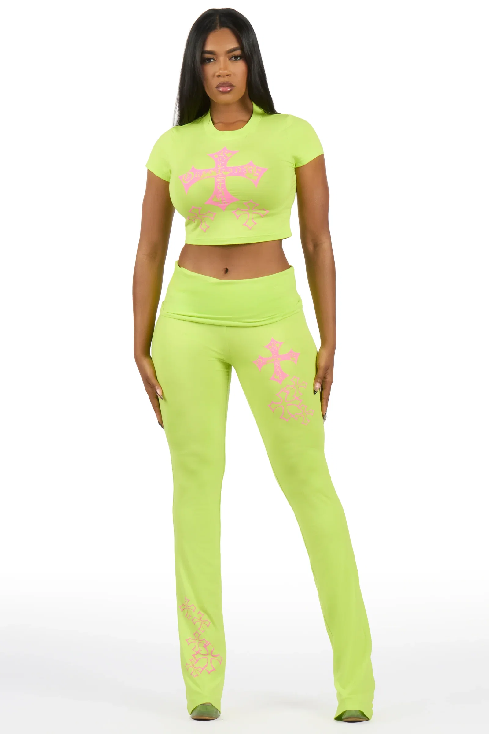 Image of Alijah Green T-Shirt Lounge Track Set