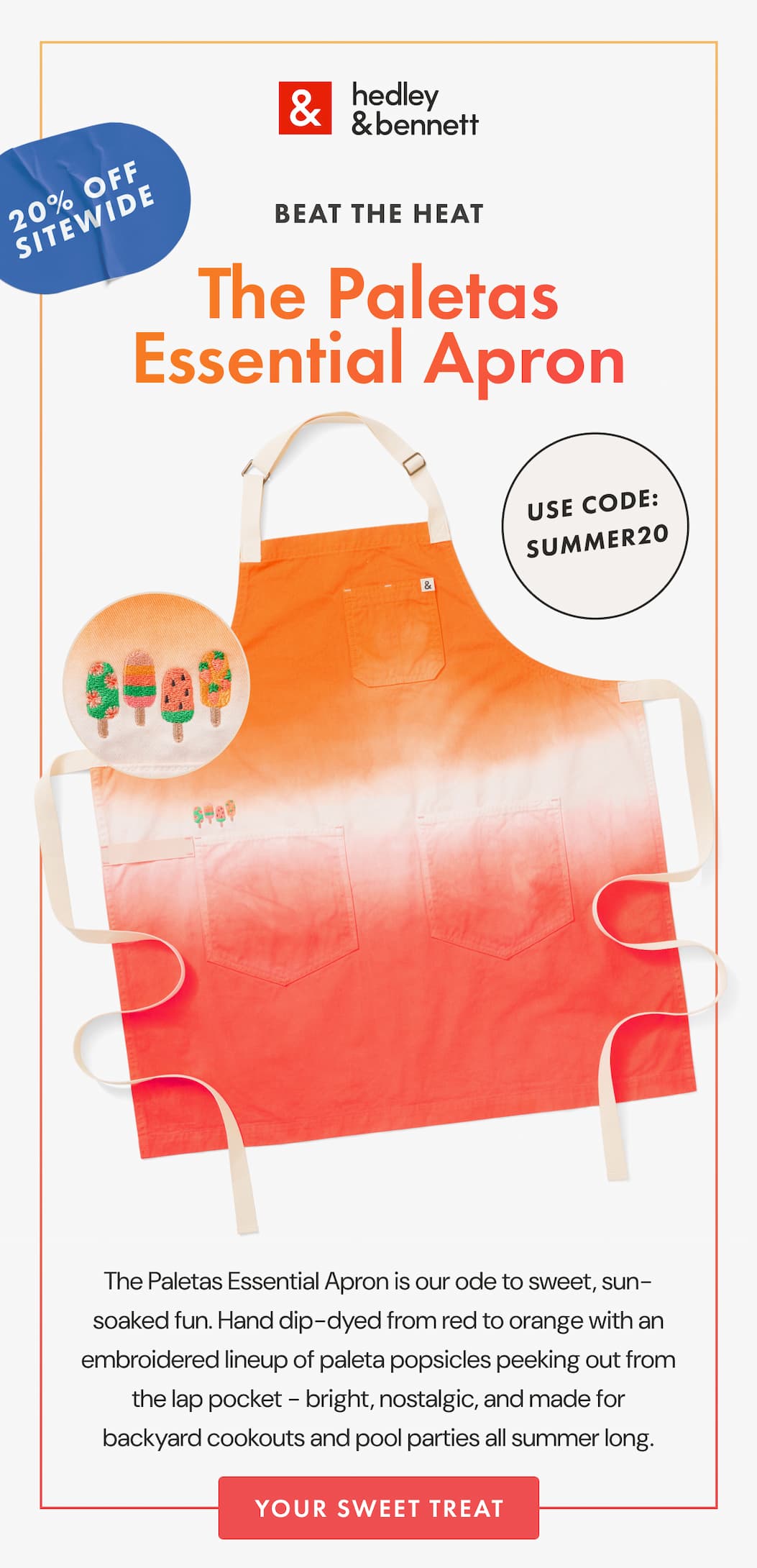 BEAT THE HEAT | The Paletas Essential Apron | YOUR SWEET TREAT