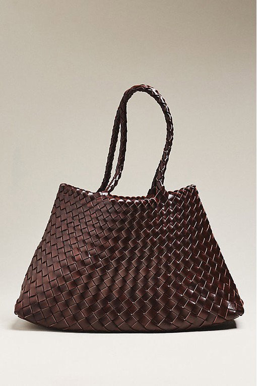 Calla Large Woven Satchel Bag