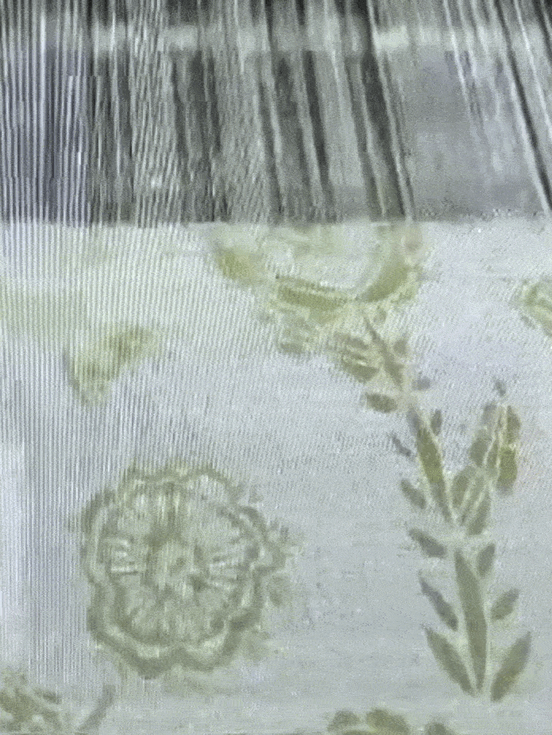 gif of aloe textile on the loom