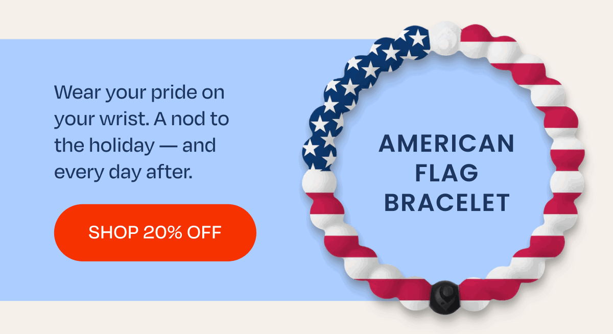 American Flag Bracelet | Wear your pride on your wrist. A nod to the holiday — and every day after. | Shop 20% Off