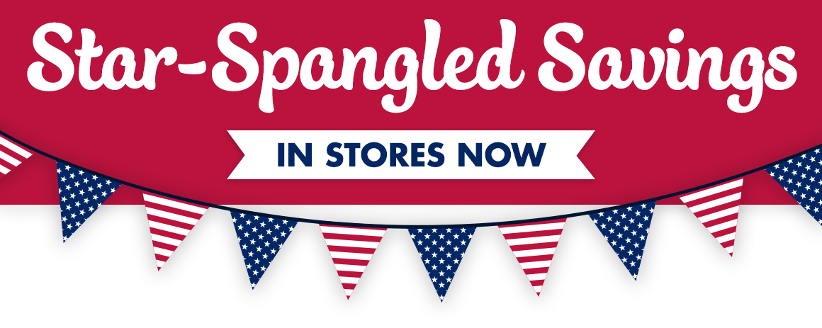 Star-spangled savings.