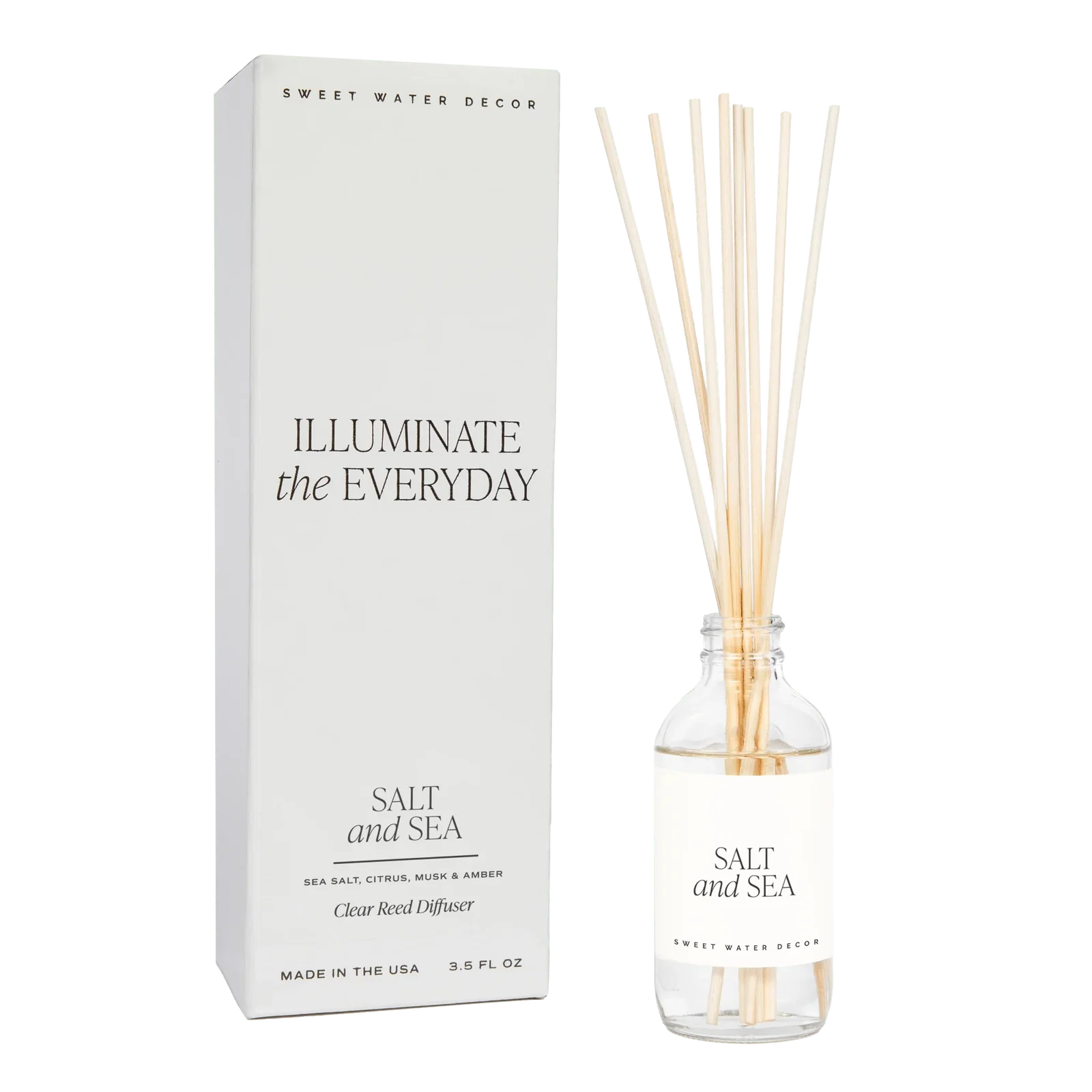 Image of Salt and Sea Clear Reed Diffuser