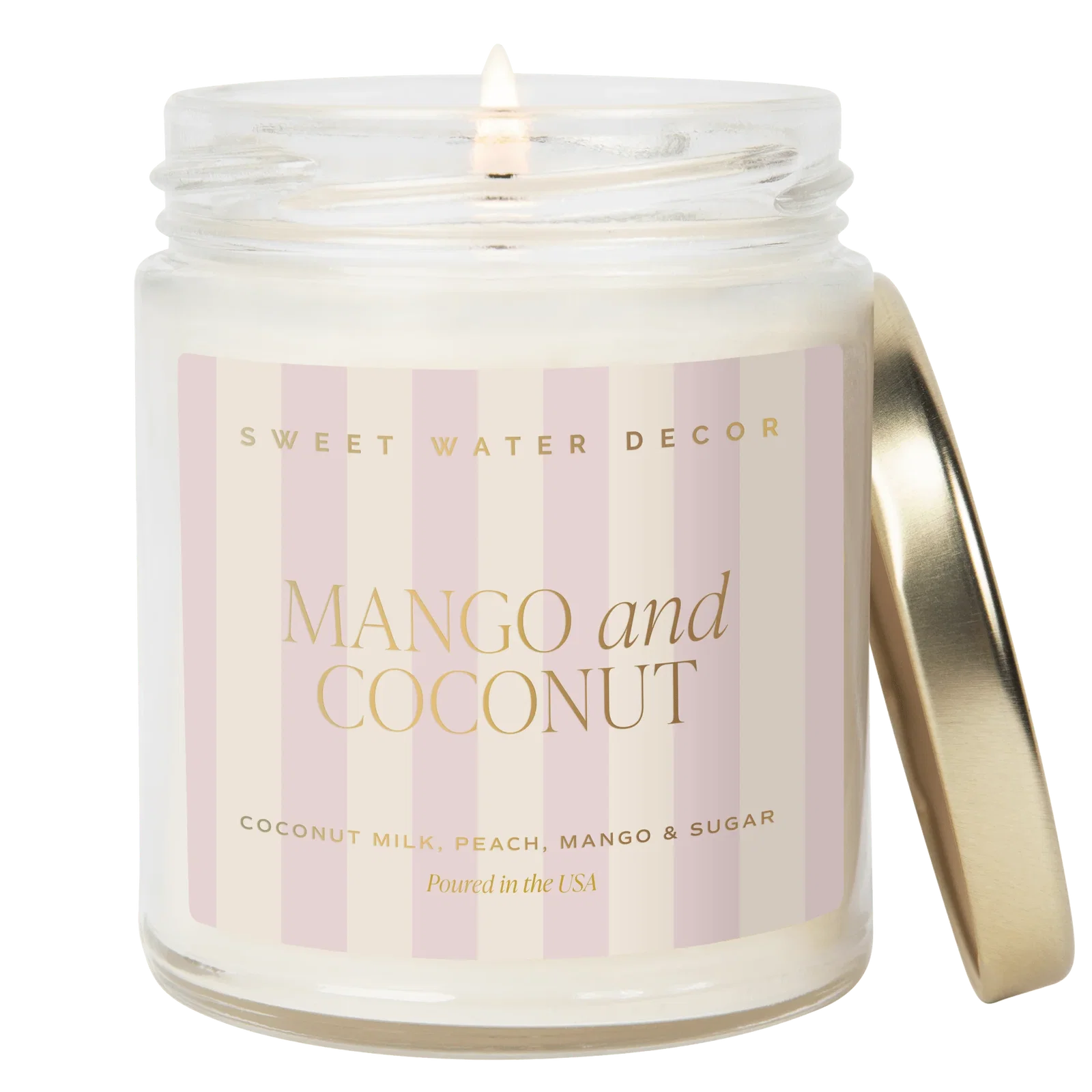 Image of Mango and Coconut Patterned Candle