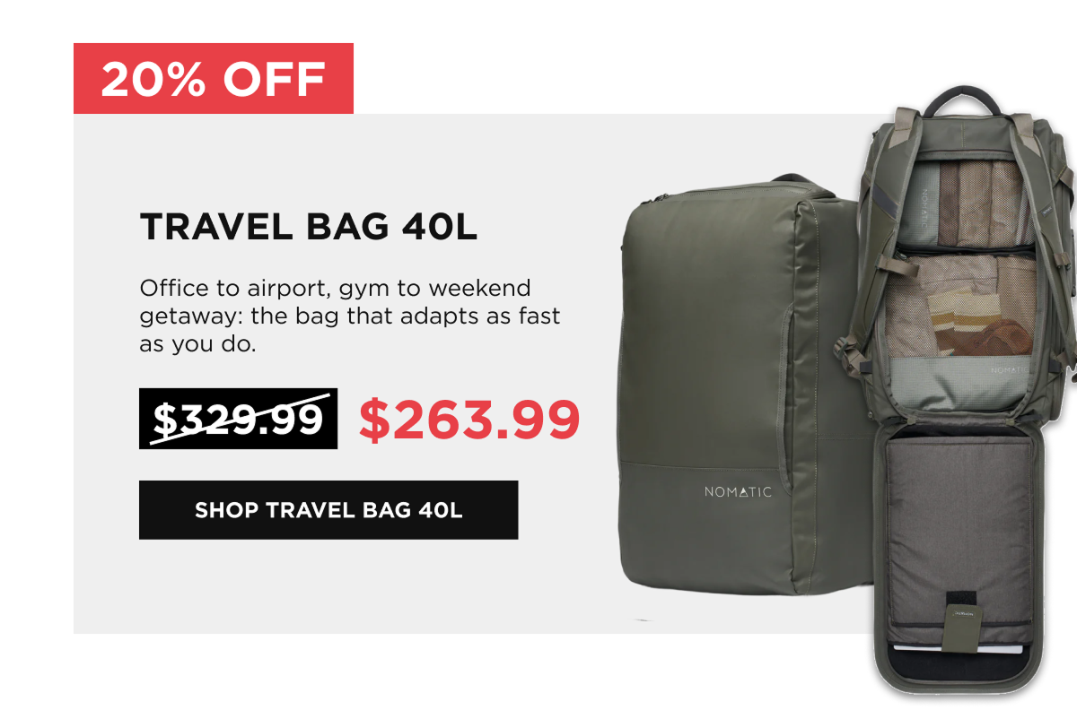 Travel Bag 40L  [SHOP TRAVEL BAG 40L]