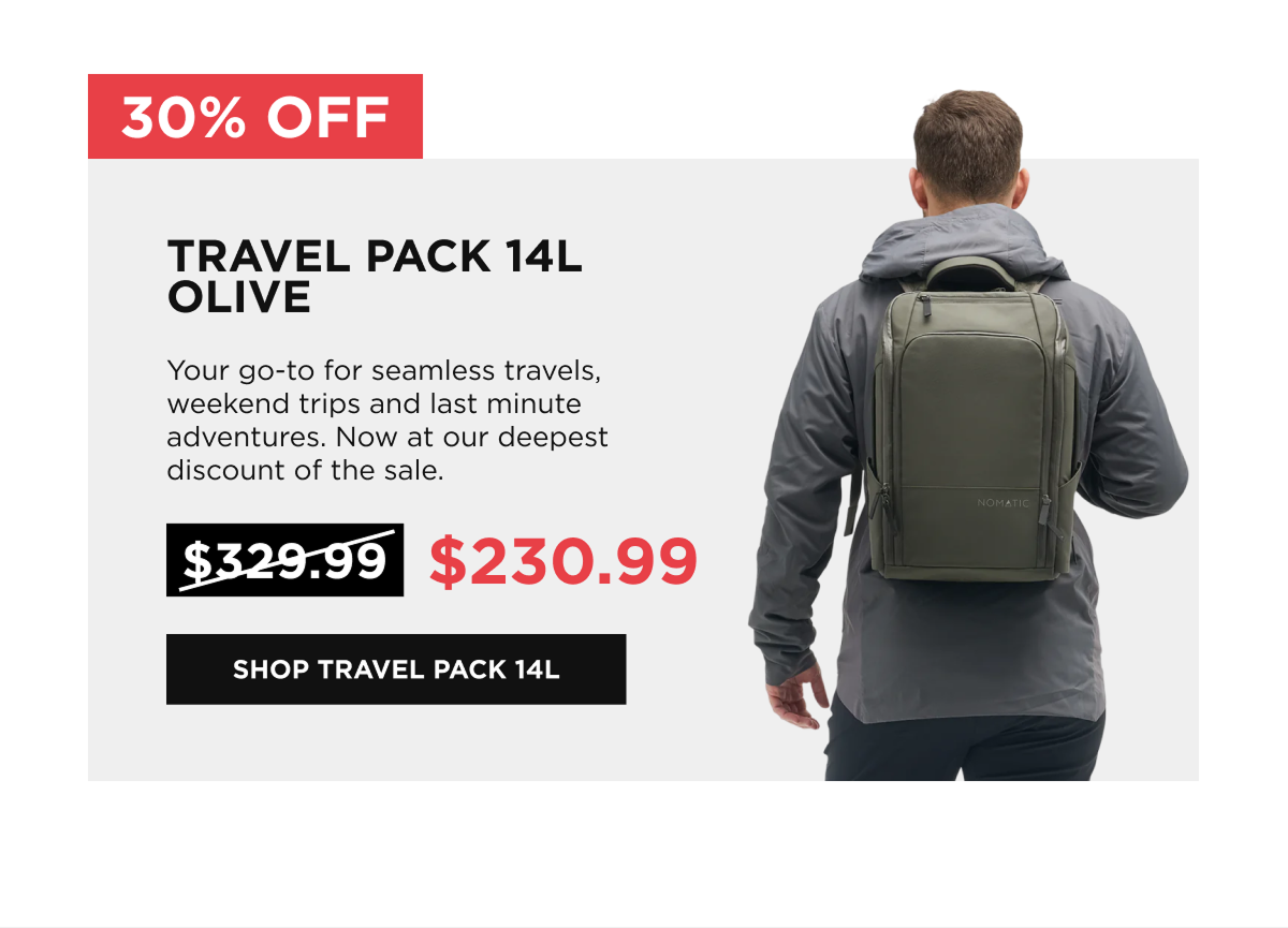 Travel Pack 14L OLIVE  [SHOP TRAVEL PACK 14L]