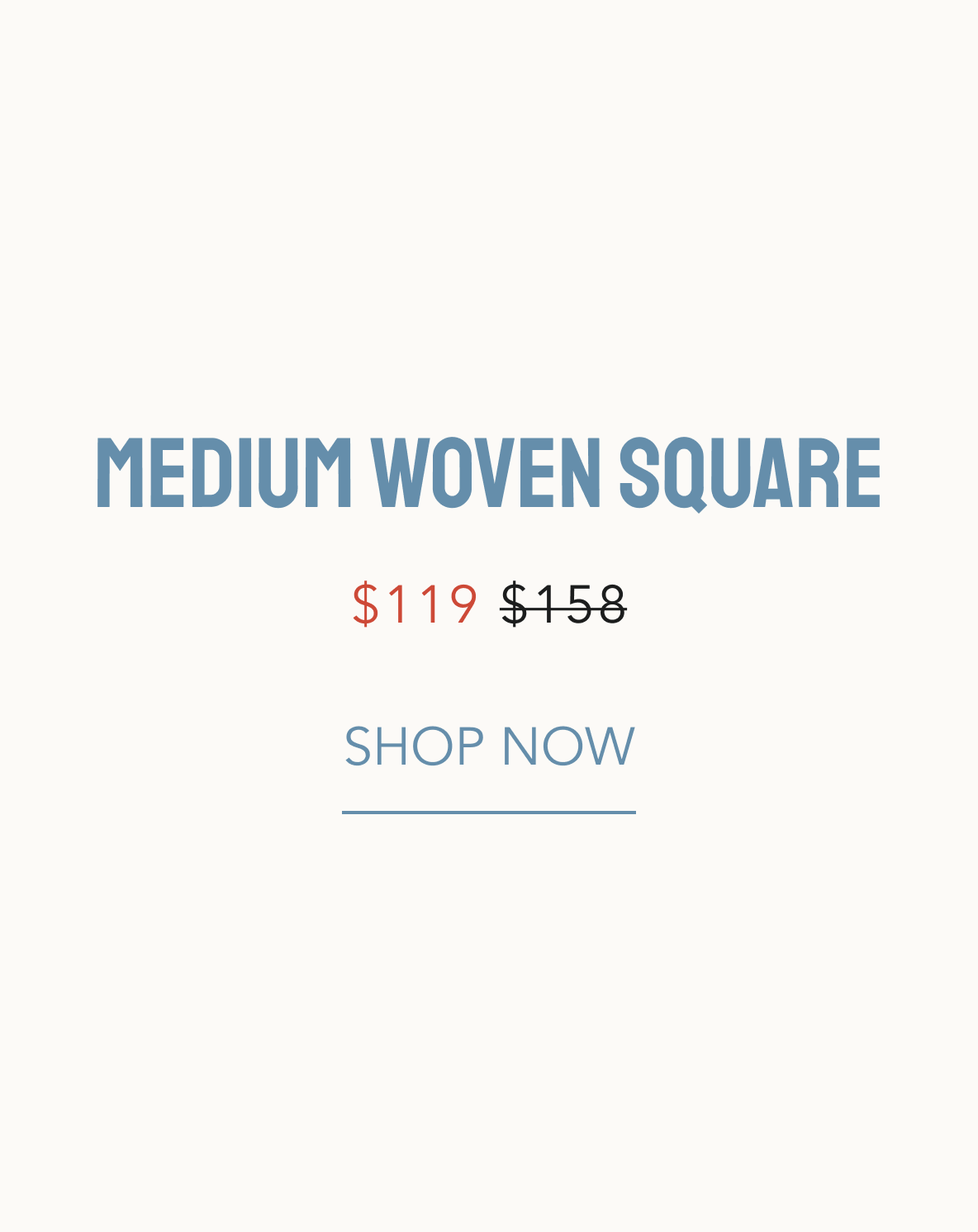 two tone medium woven square on summer sale