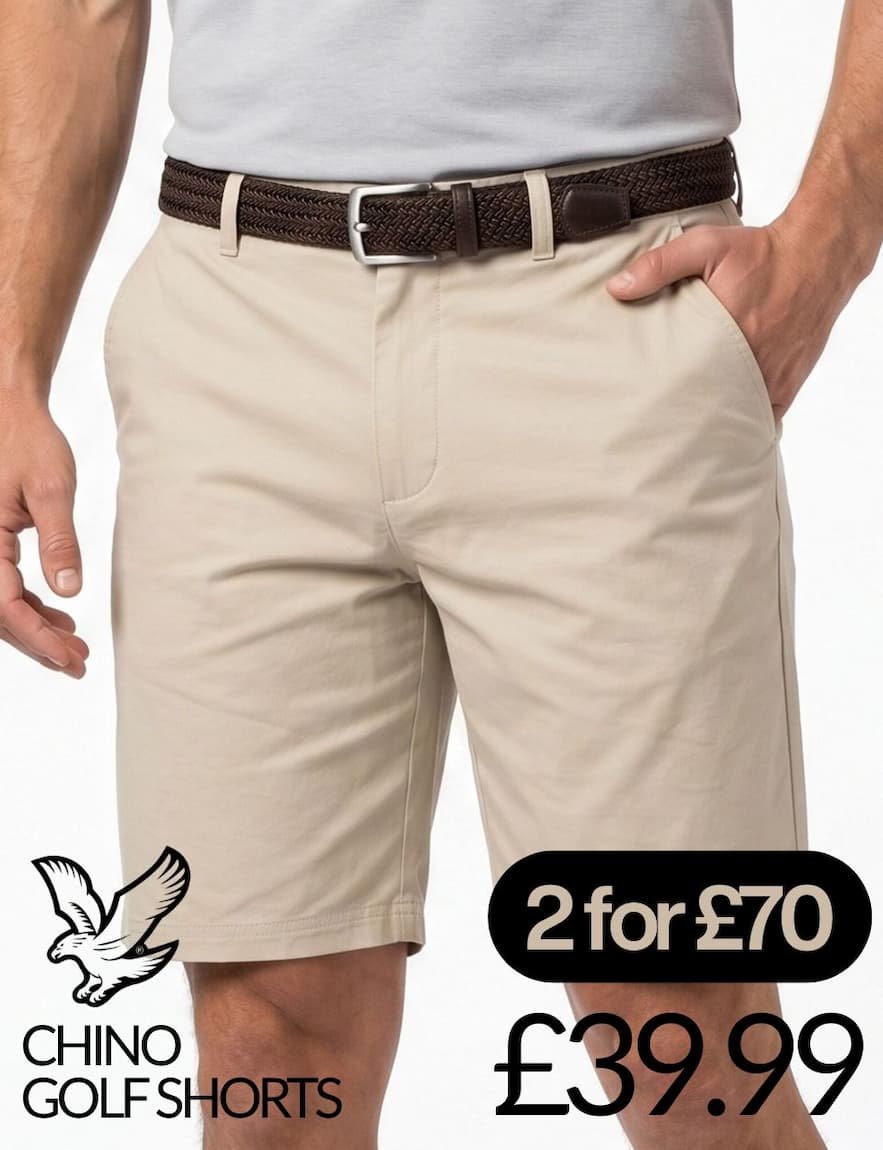 Lyle & Scott Mens 2026 Course Stretch Cotton Breathable Chino Golf Shorts