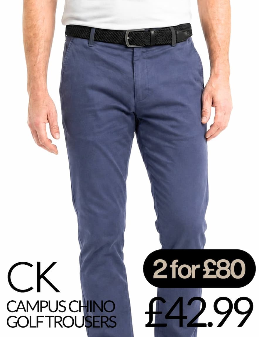 Calvin Klein Mens 2026 Campus Chino Wicking Stretch Trousers