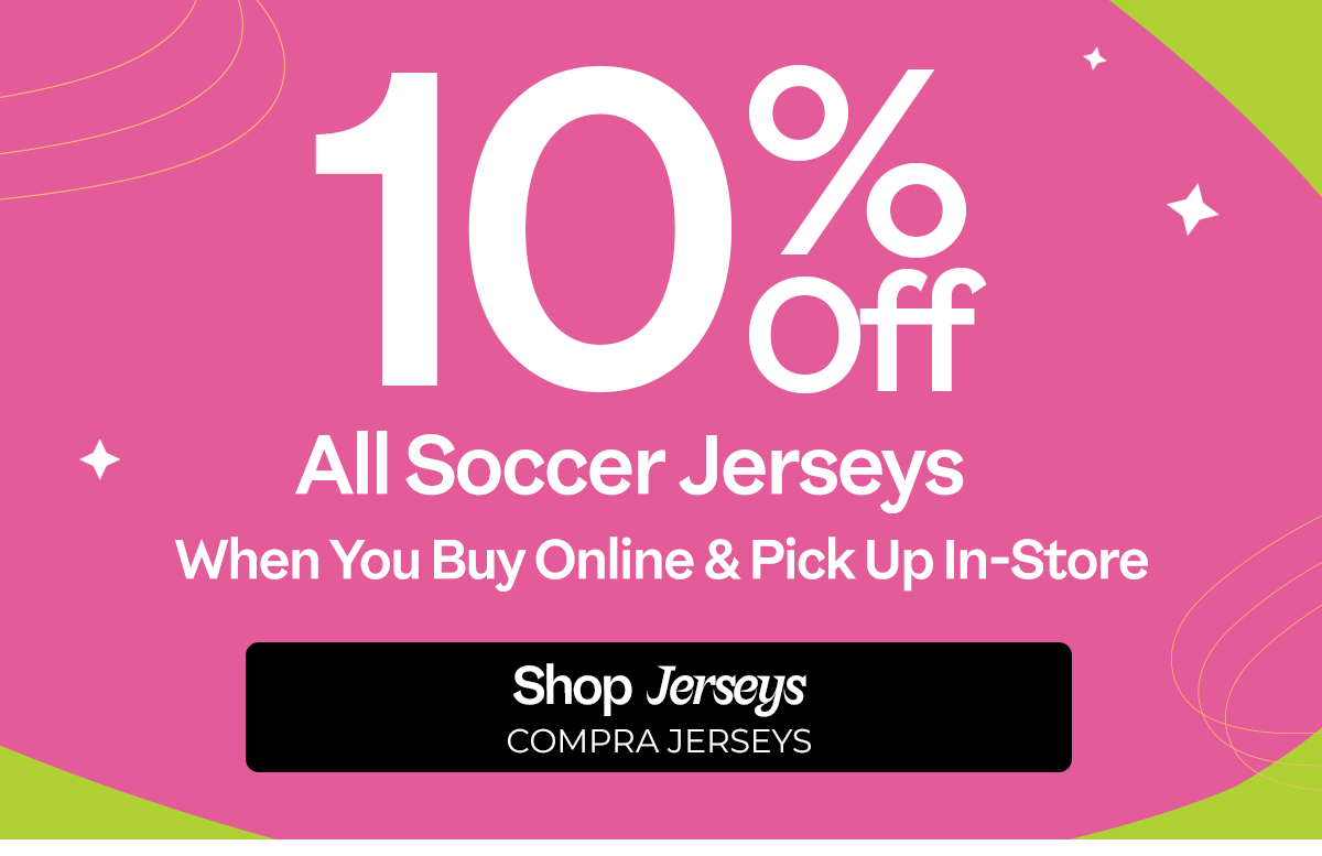 10% off all soccer jerseys!