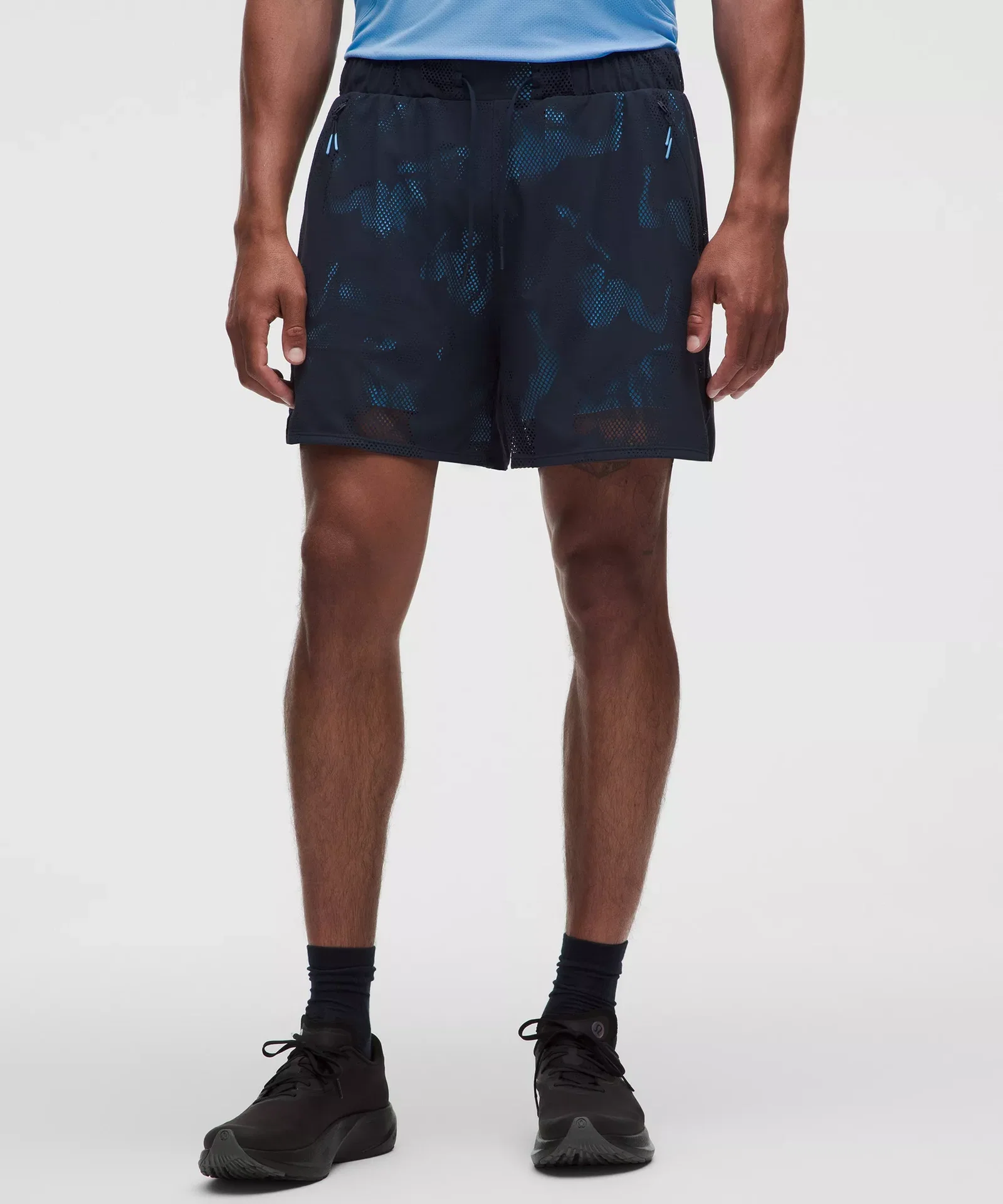 Jacquard-Knit Mesh Short