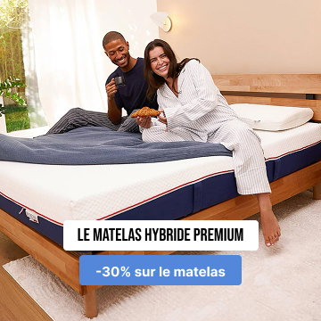 Le matelas hybride + les oreillers universels 