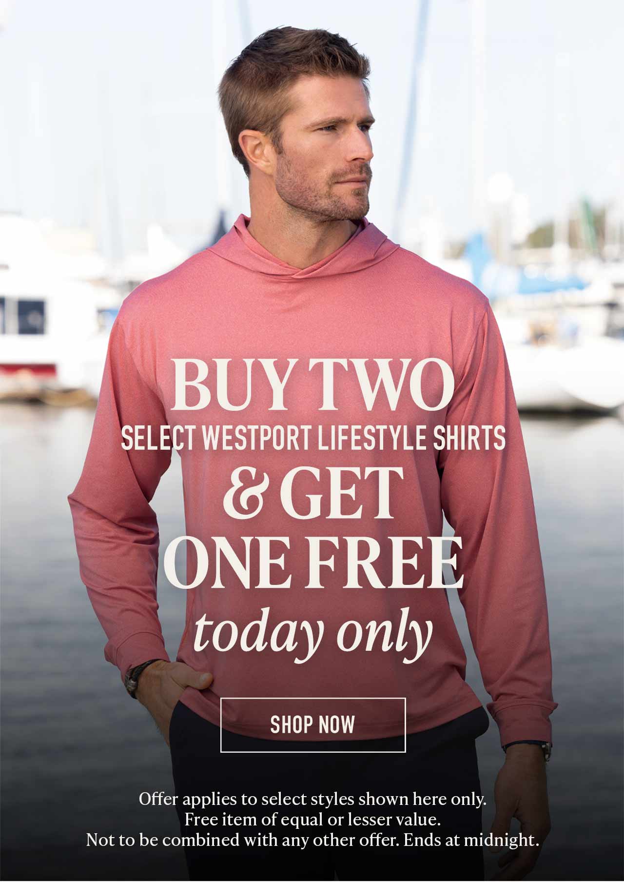 Today only — Buy 2, Get 1 Free on select shirts. Shop the one-day deal.