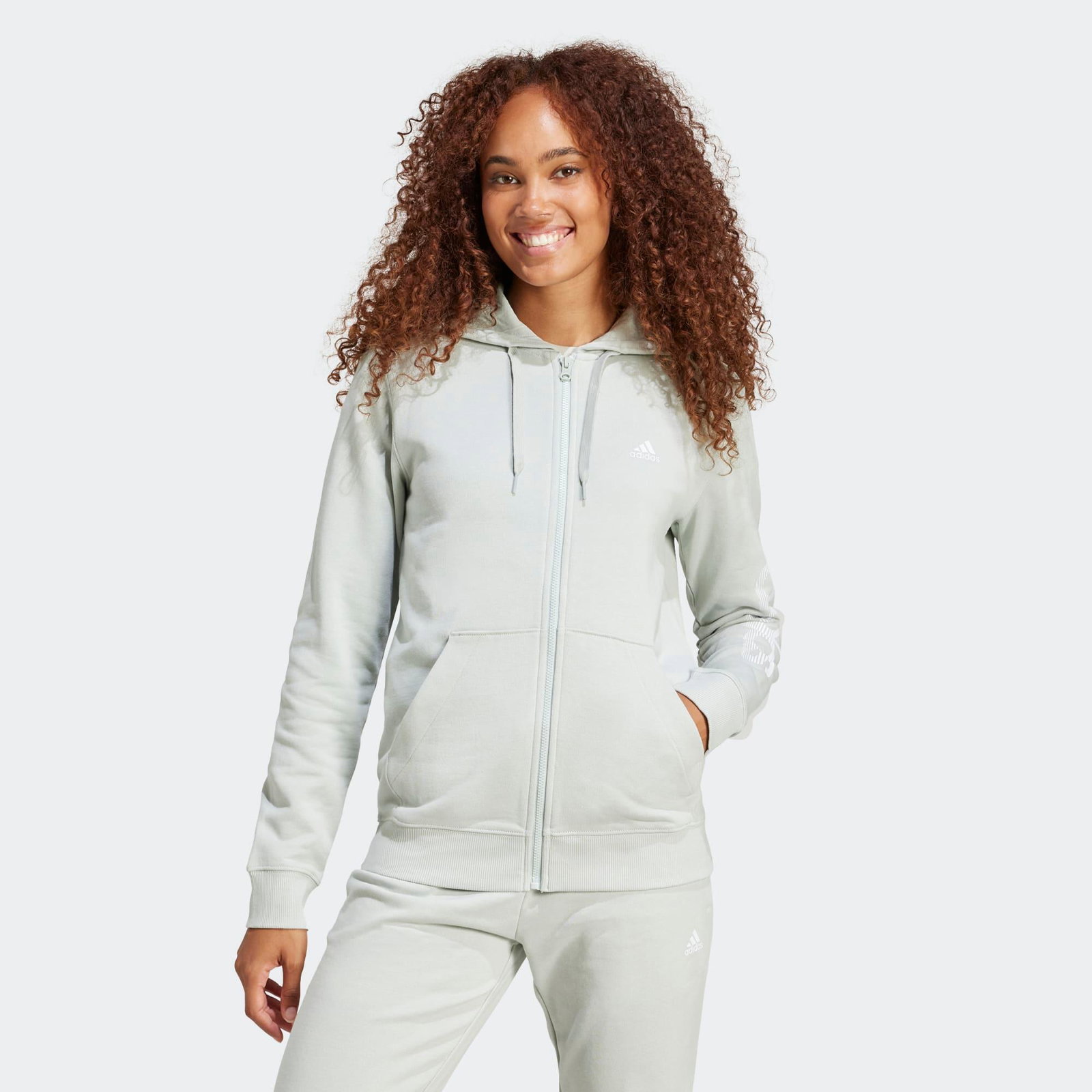 ADIDAS Women's Zip-Up Fitness Hoodie