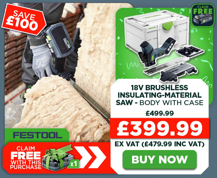 Festool ISC 240 18V Brushless Insulating-Material Saw - Body with Case