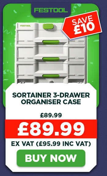 Festool SORTAINER SYS3-SORT/3 M 337 3-Drawer Organiser Case