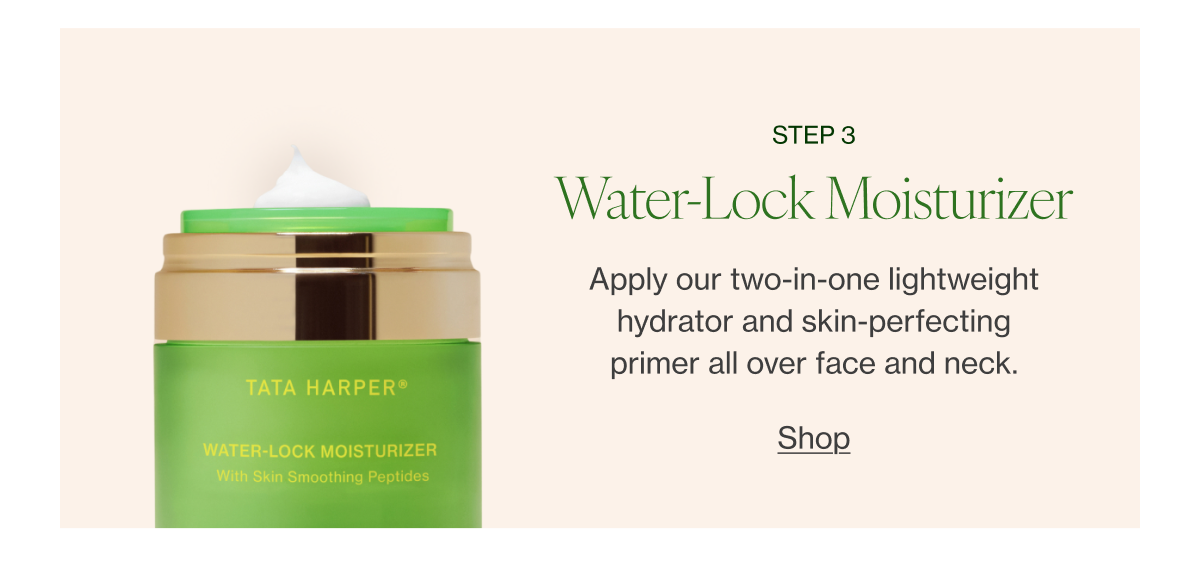 Apply our two-in-one lightweight hydrator and skin-perfecting primer all over face and neck.    