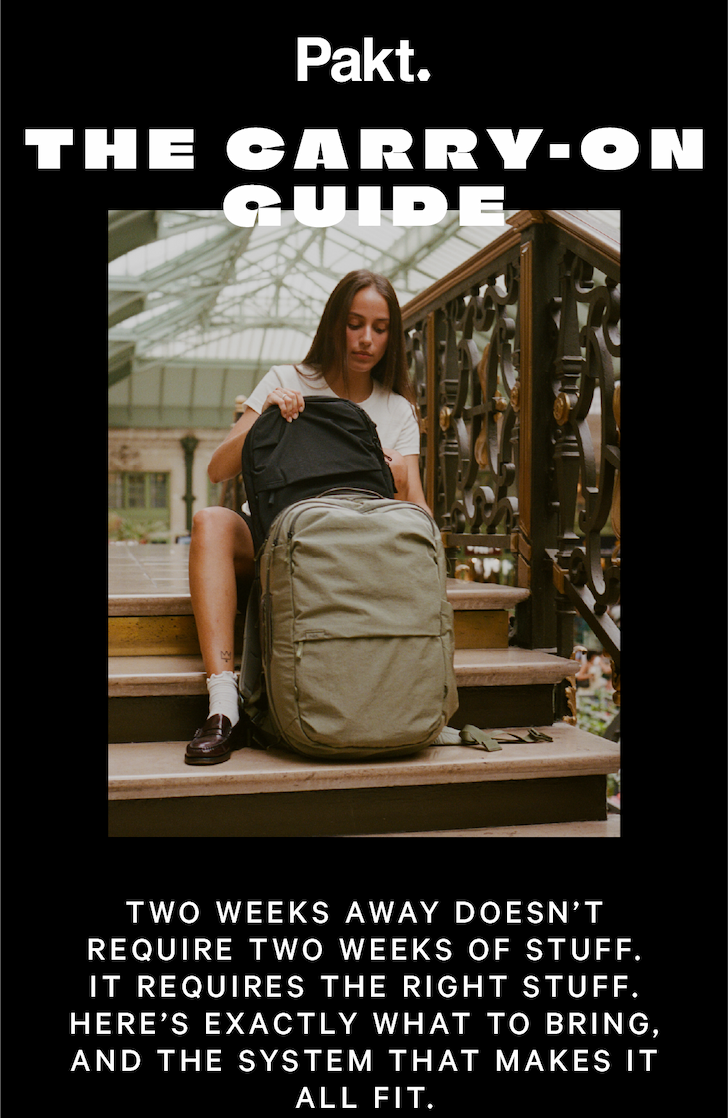 Two weeks away doesn't require two weeks of stuff. It requires the right stuff. Here's exactly what to bring, and the system that makes it all fit.