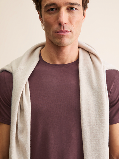 Men's Basel T-Shirt in Mahogany Brown
