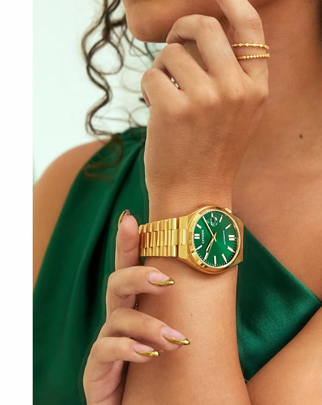 TSUYOSA Green Dial Stainless Steel Bracelet 