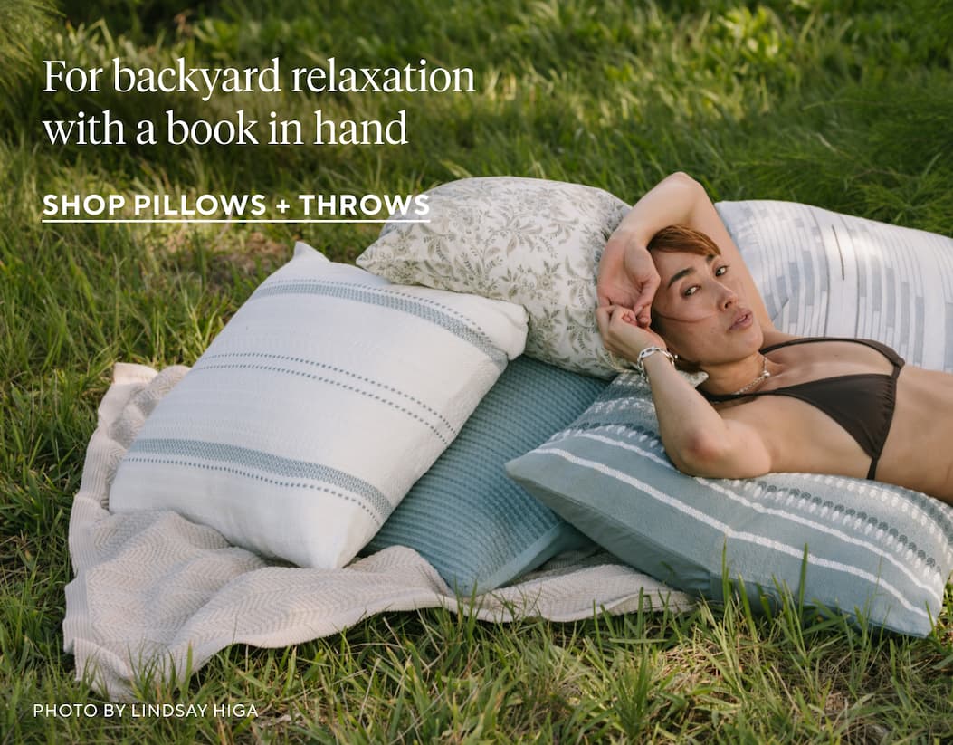 For backyard relaxation with a book in hand Shop Pillows + Throws >