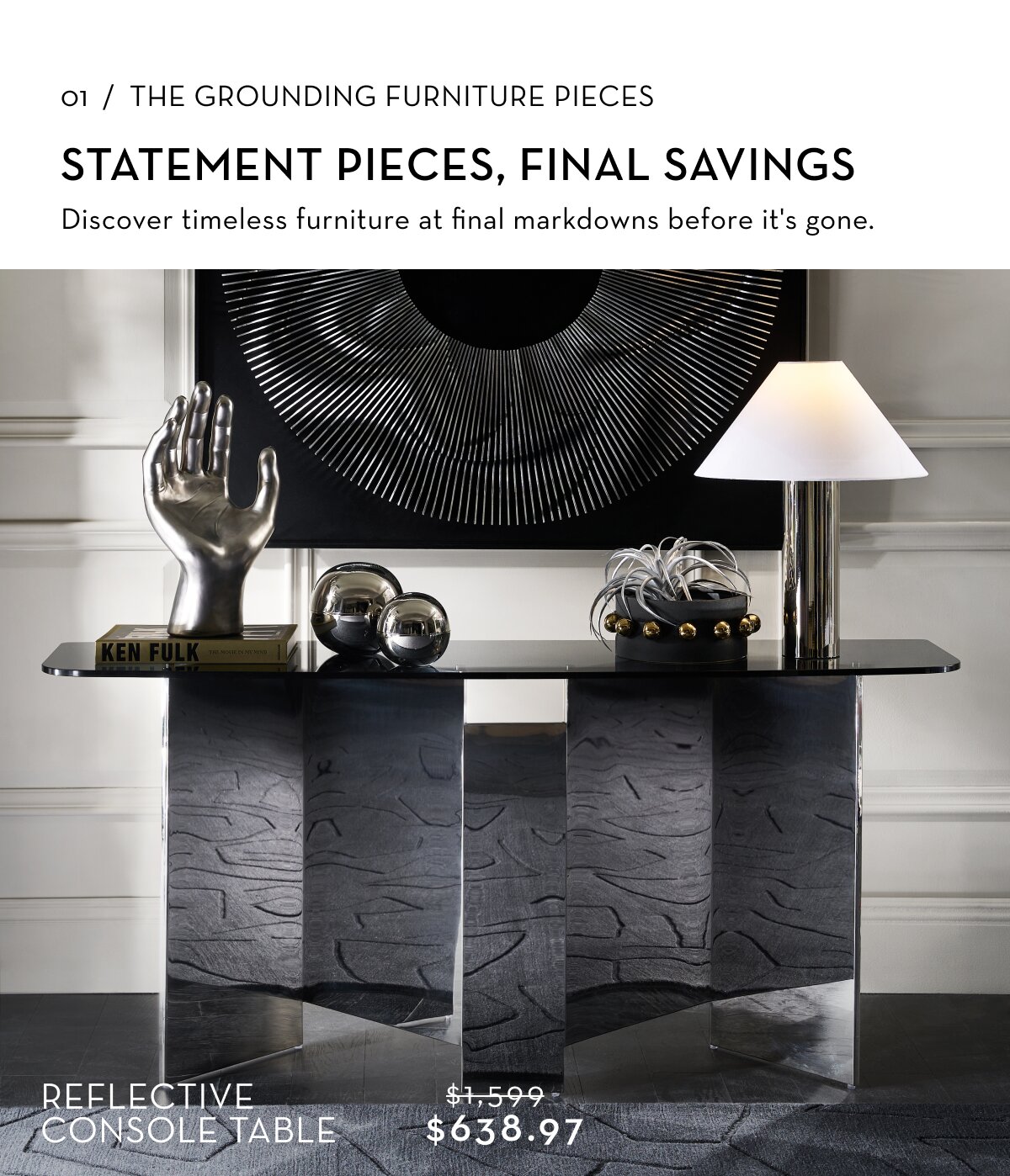 Reflective Console Table $638.97