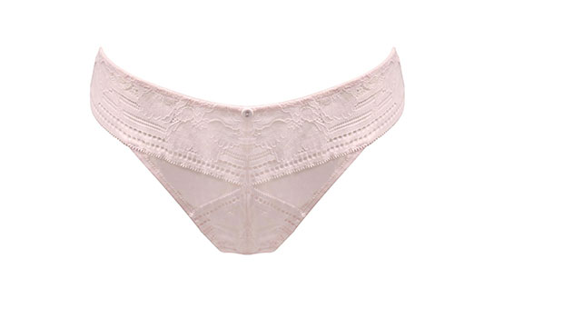 Taylor Lace V Front Thong - Soft Pink