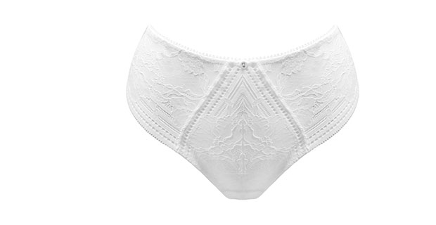Taylor Lace Midi Brazilian Brief - White