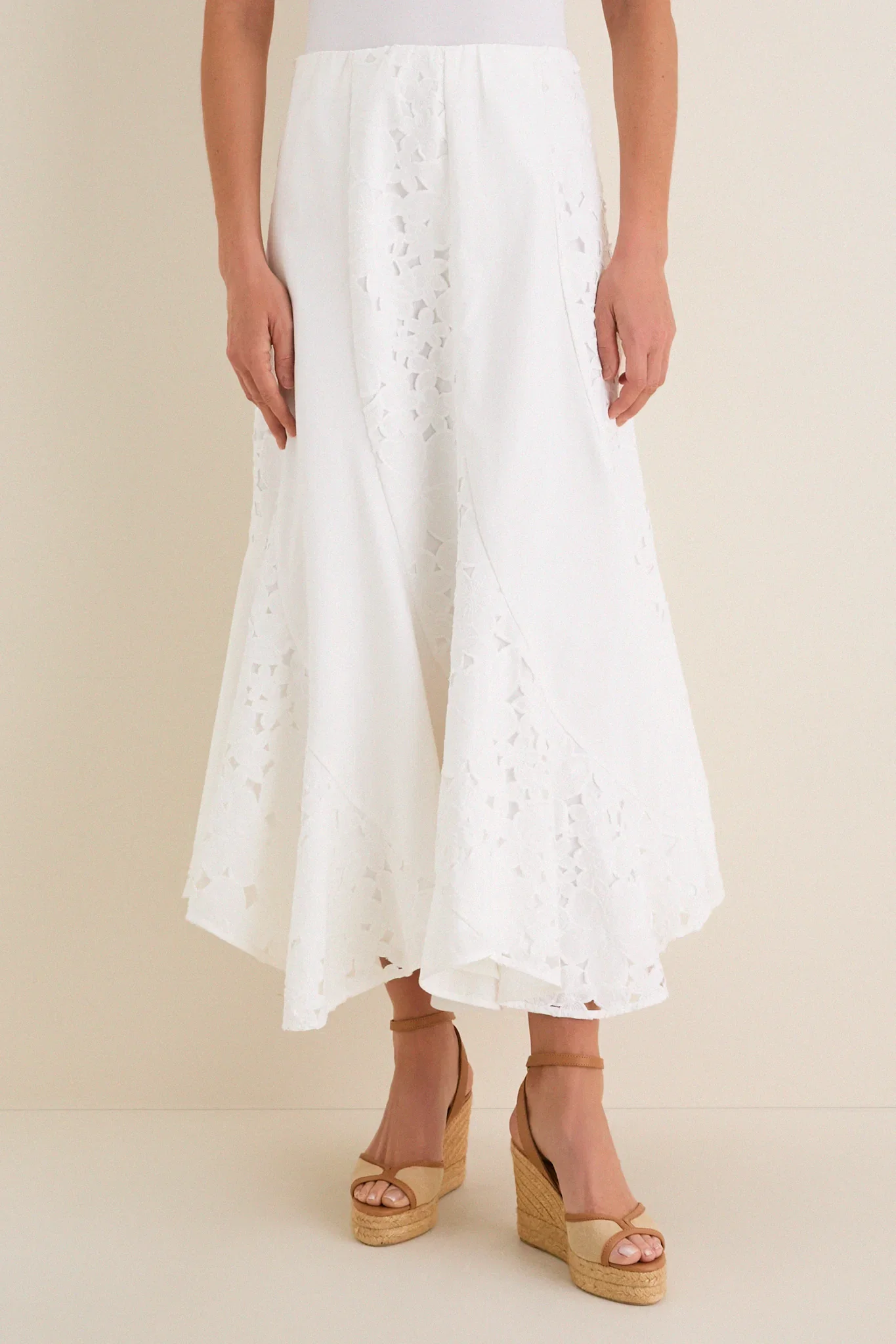 Image of White Eyelet Mallory Skirt