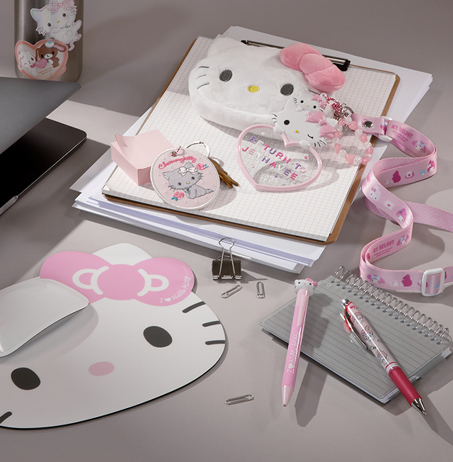 The Office Edit | Started a new job or landed an office internship? We have just the thing. | Hello Kitty & Charmmy Kitty Flatlay.